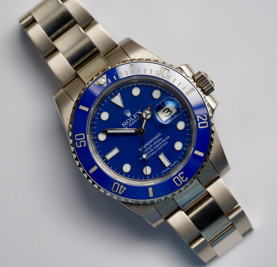 Rolex Submariner 'Smurf' 18kt White Gold Blue Ceramic 116619LB