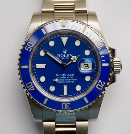 Rolex Submariner 'Smurf' 18kt White Gold Blue Ceramic 116619LB