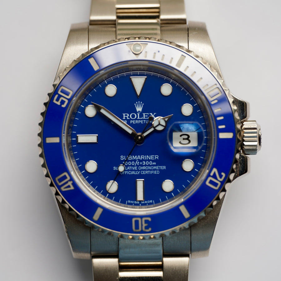 Rolex Submariner 'Smurf' 18kt White Gold Blue Ceramic 116619LB