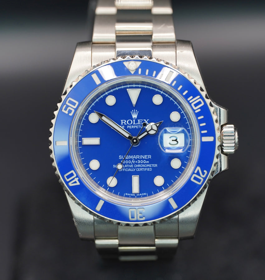 Rolex Submariner 'Smurf' 18kt White Gold Blue Ceramic 116619LB