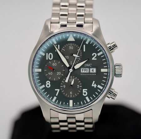 IWC Pilot Spitfire Chronograph Grey Dial Stainless Steel 43mm