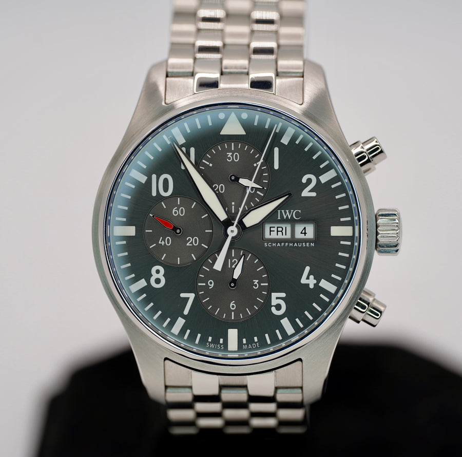 IWC Pilot Spitfire Chronograph Grey Dial Stainless Steel 43mm
