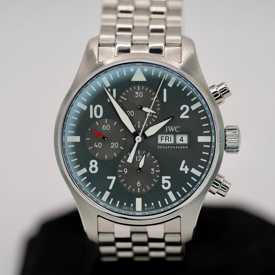 IWC Pilot Spitfire Chronograph Grey Dial Stainless Steel 43mm