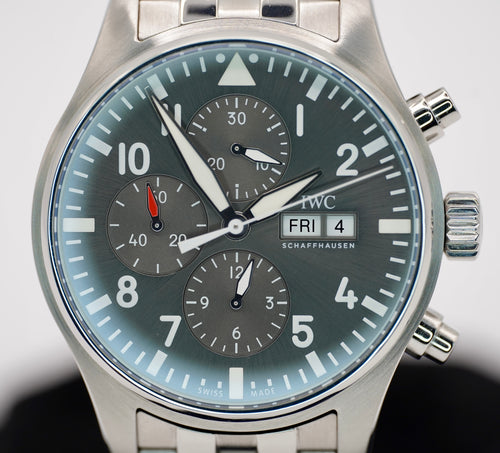 IWC Pilot Spitfire Chronograph Grey Dial Stainless Steel 43mm