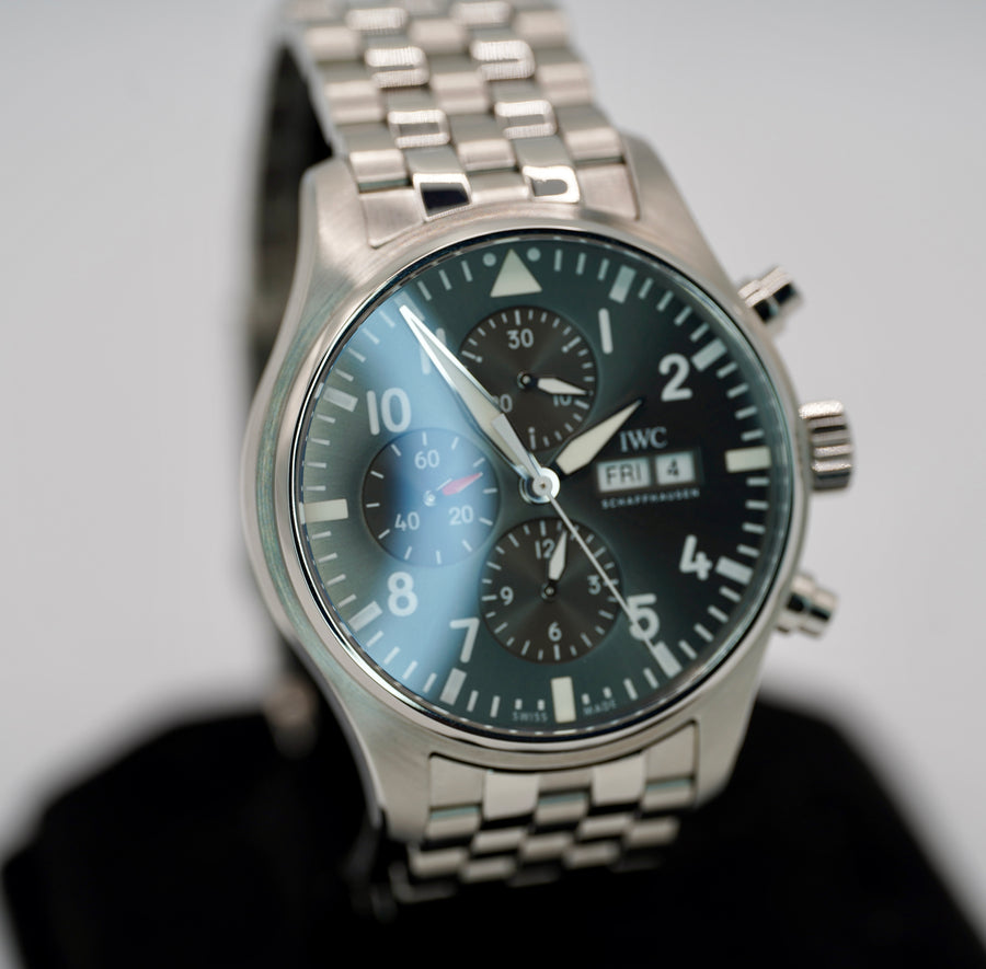 IWC Pilot Spitfire Chronograph Grey Dial Stainless Steel 43mm