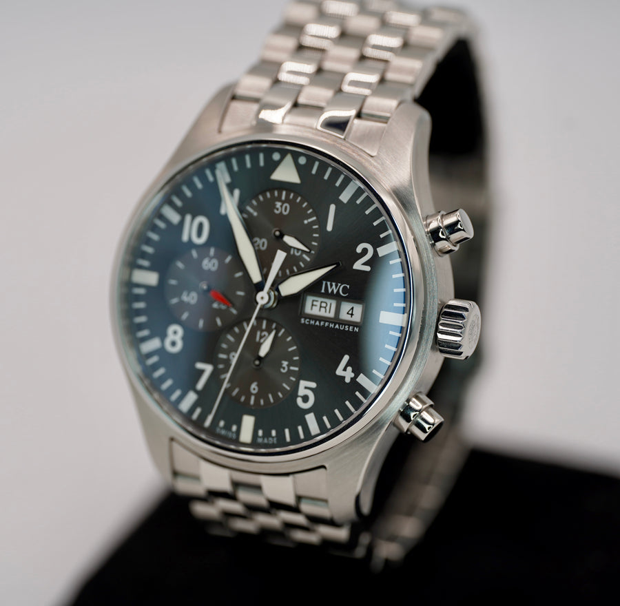 IWC Pilot Spitfire Chronograph Grey Dial Stainless Steel 43mm