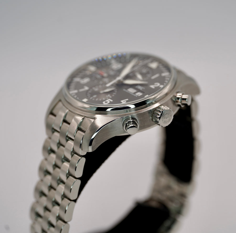 IWC Pilot Spitfire Chronograph Grey Dial Stainless Steel 43mm