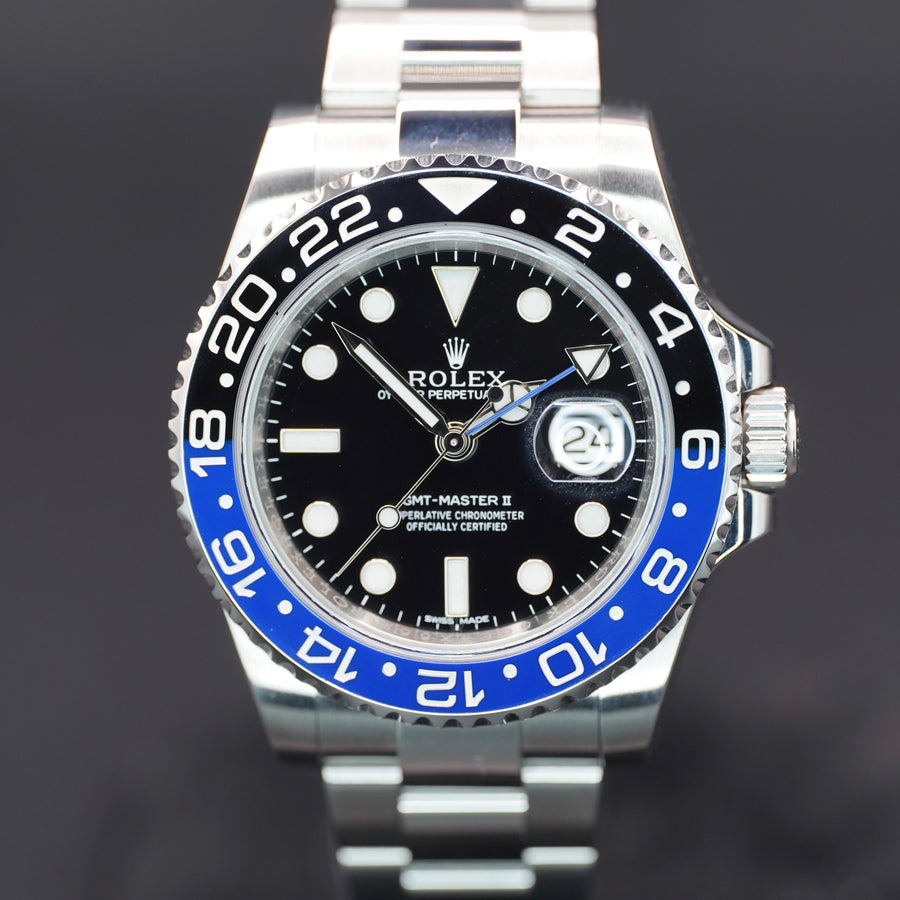 Rolex GMT-Master II 'Batman' Black Dial on Oyster 116710BLNR