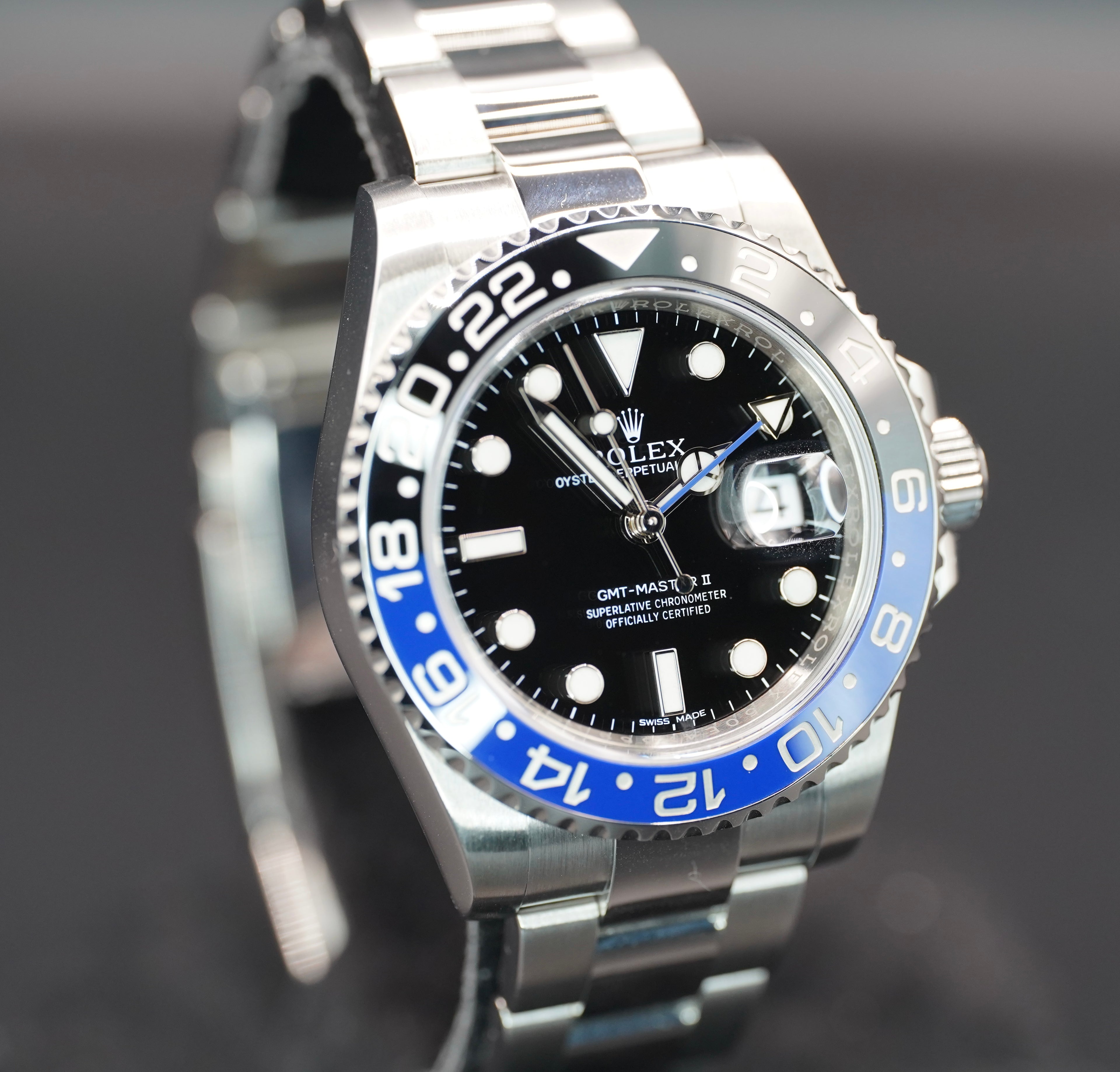 Rolex GMT-Master II 'Batman' Black Dial on Oyster 116710BLNR