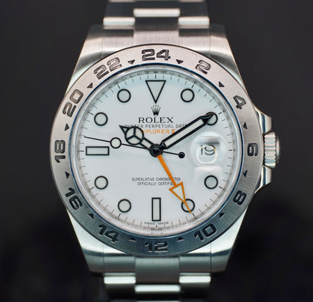 Rolex Explorer II White Dial on Oyster 216570