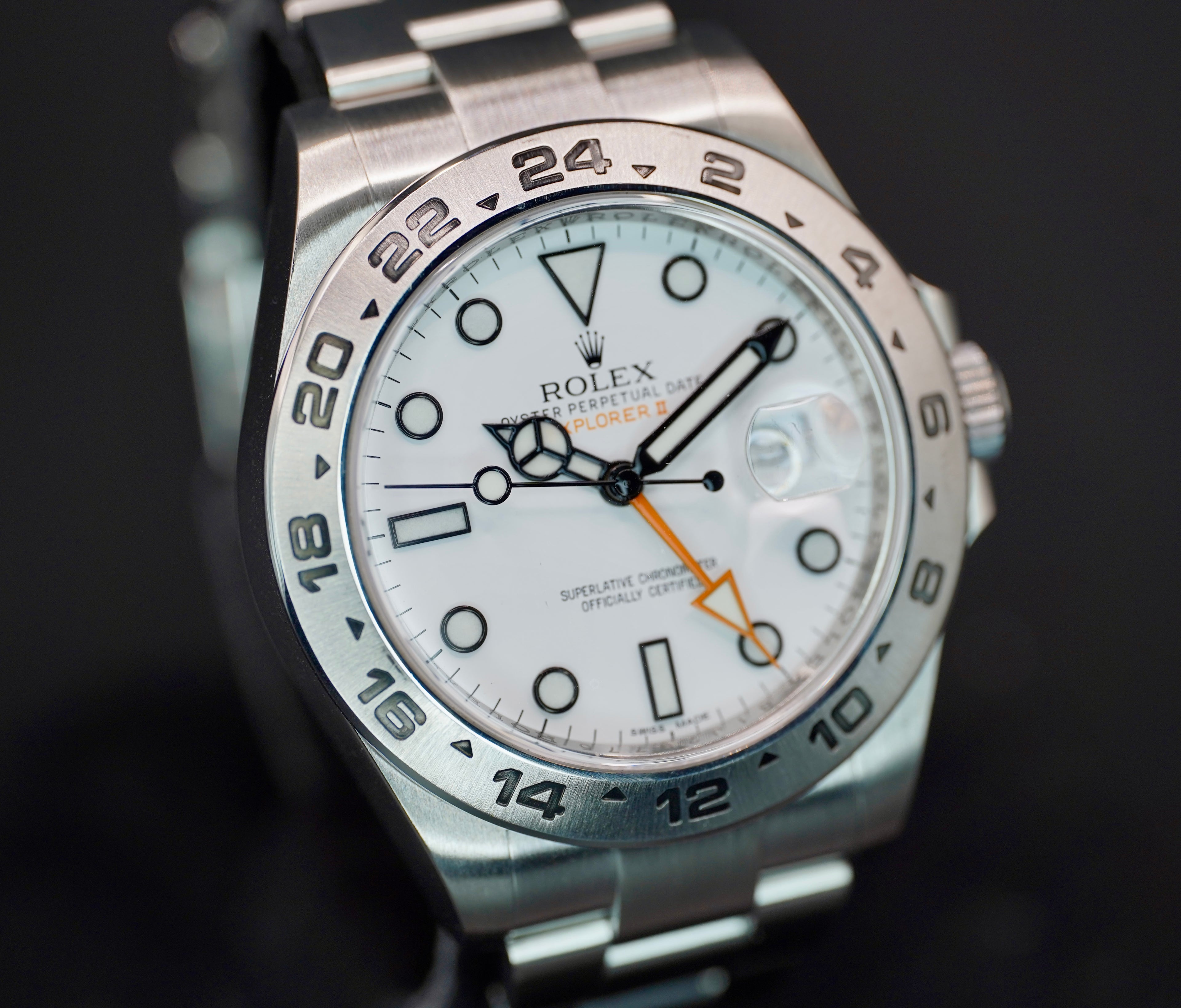 Rolex Explorer II White Dial on Oyster 216570