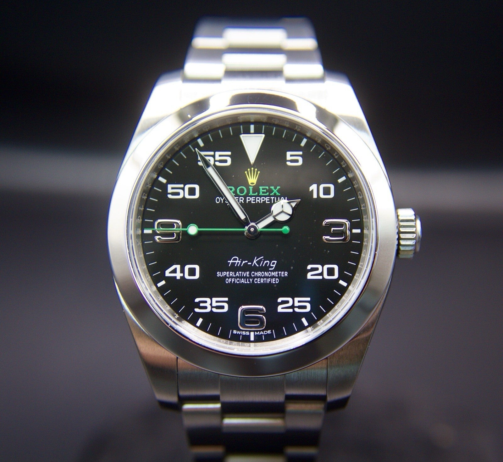 Rolex Air King 116900 Oyster Steel Bracelet 40mm Black Dial