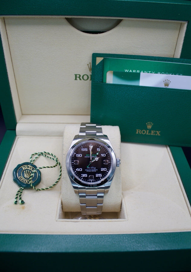 Rolex Air King 116900 Oyster Steel Bracelet 40mm Black Dial