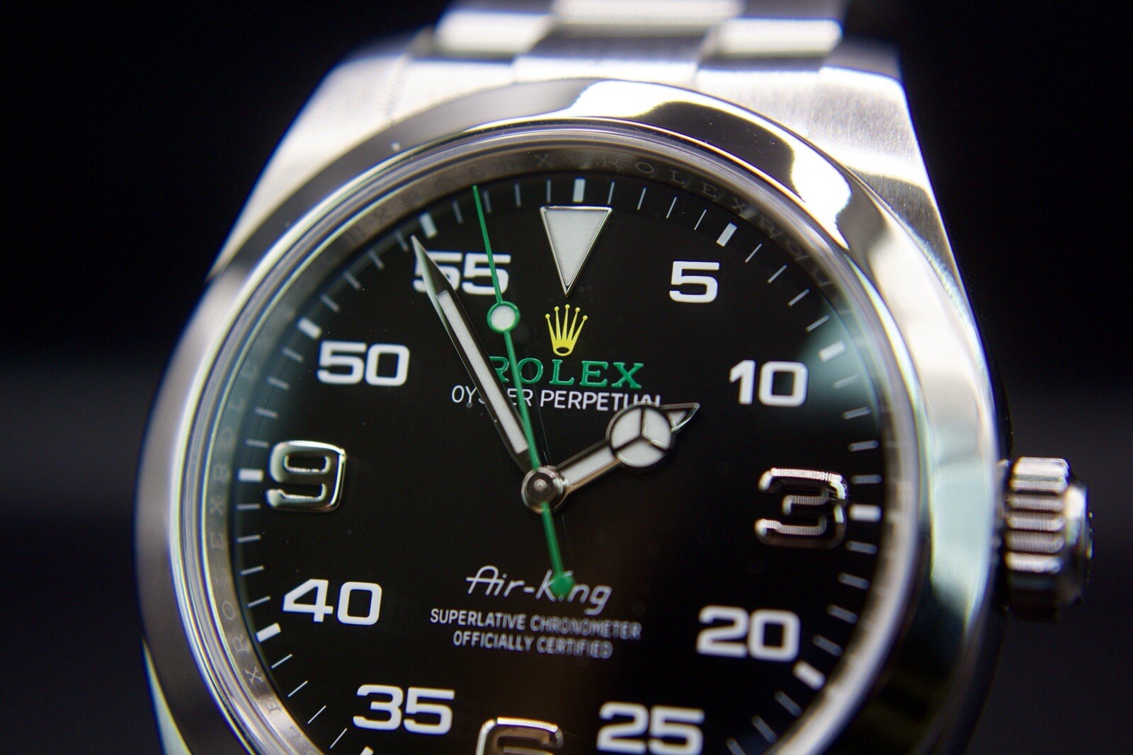 Rolex Air King 116900 Oyster Steel Bracelet 40mm Black Dial