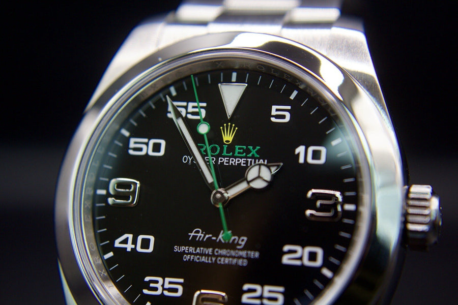 Rolex Air King 116900 Oyster Steel Bracelet 40mm Black Dial
