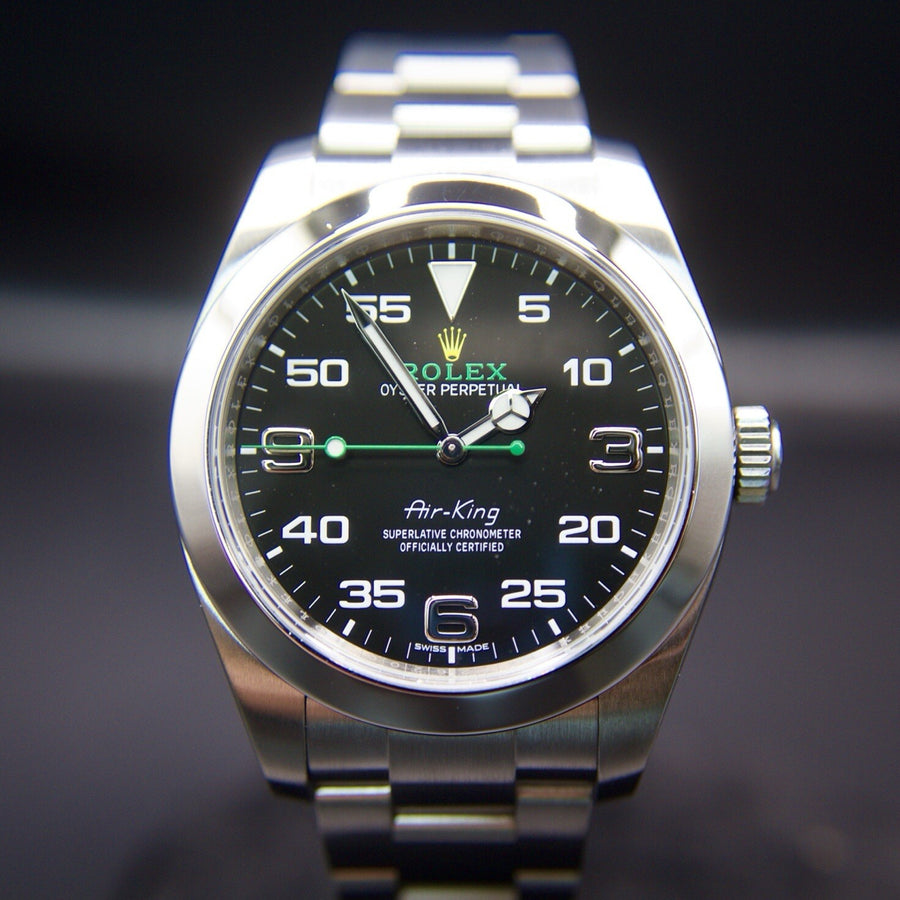 Rolex Air King 116900 Oyster Steel Bracelet 40mm Black Dial