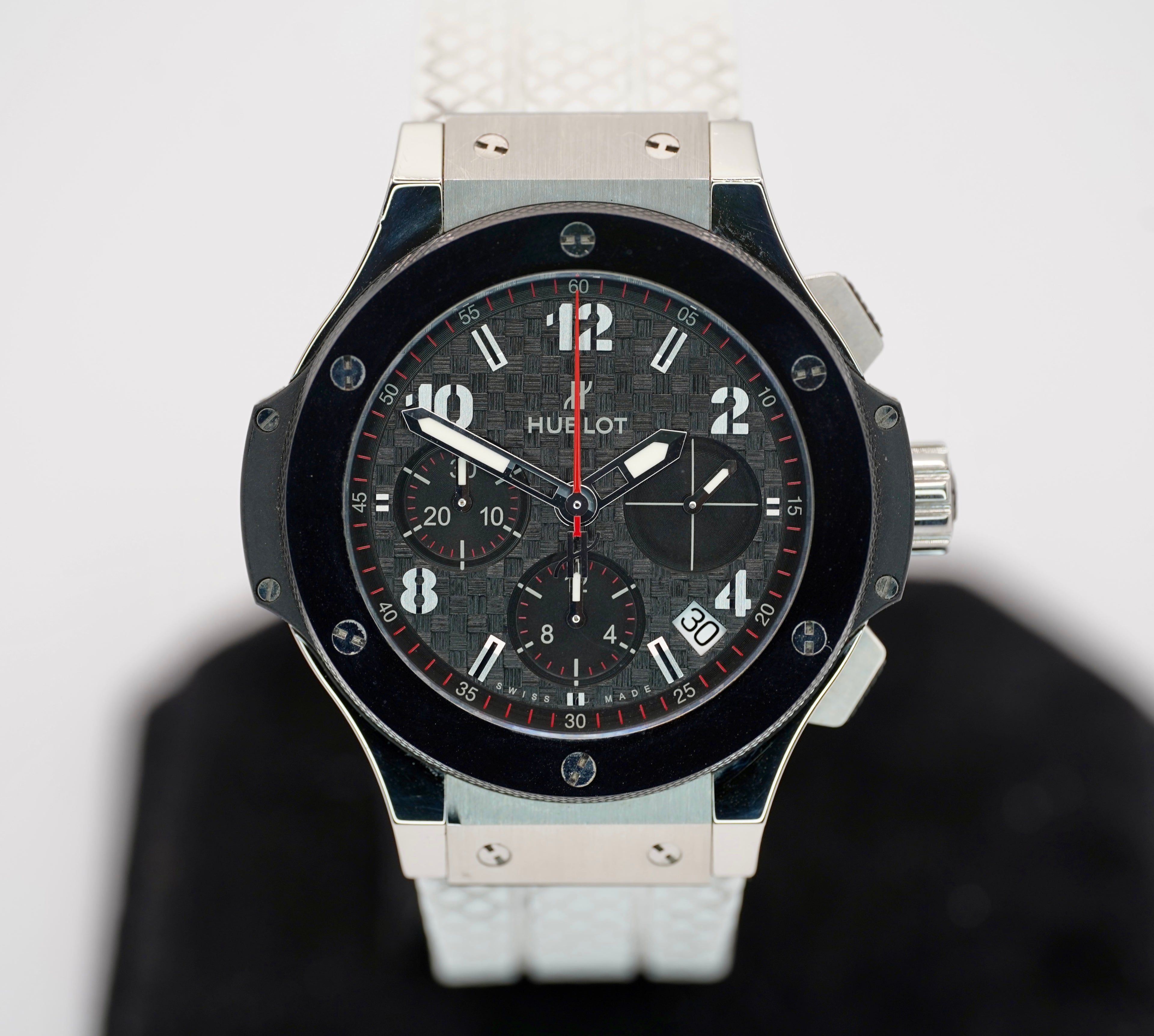Hublot Big Bang Stainless Steel and Ceramic Black Carbon Dial on Rubber Strap 341.SB.131.RX Complete