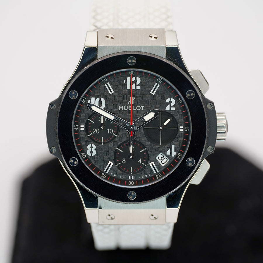 Hublot Big Bang Stainless Steel and Ceramic Black Carbon Dial on Rubber Strap 341.SB.131.RX Complete