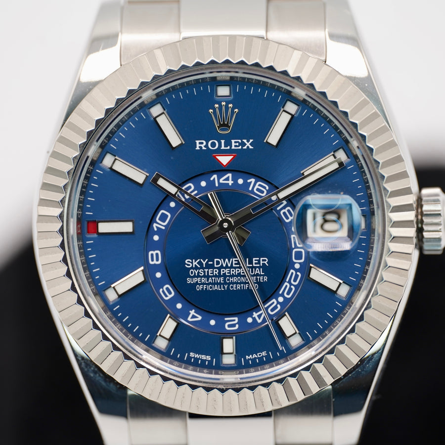 Rolex SkyDweller Blue Dial on Oyster 326934 Complete 2019