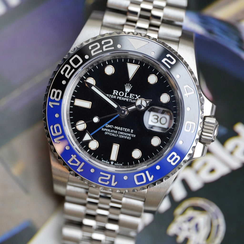 Rolex GMT-Master II Batgirl Black Dial on Jubilee 126710BLNR Complete 2022