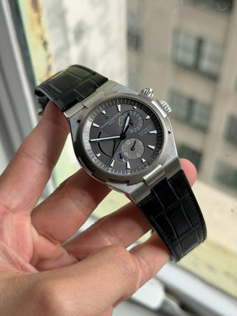 Vacheron Constantin Overseas Dual Time Grey Dial on Leather 47450/000W-9511 Card 2016